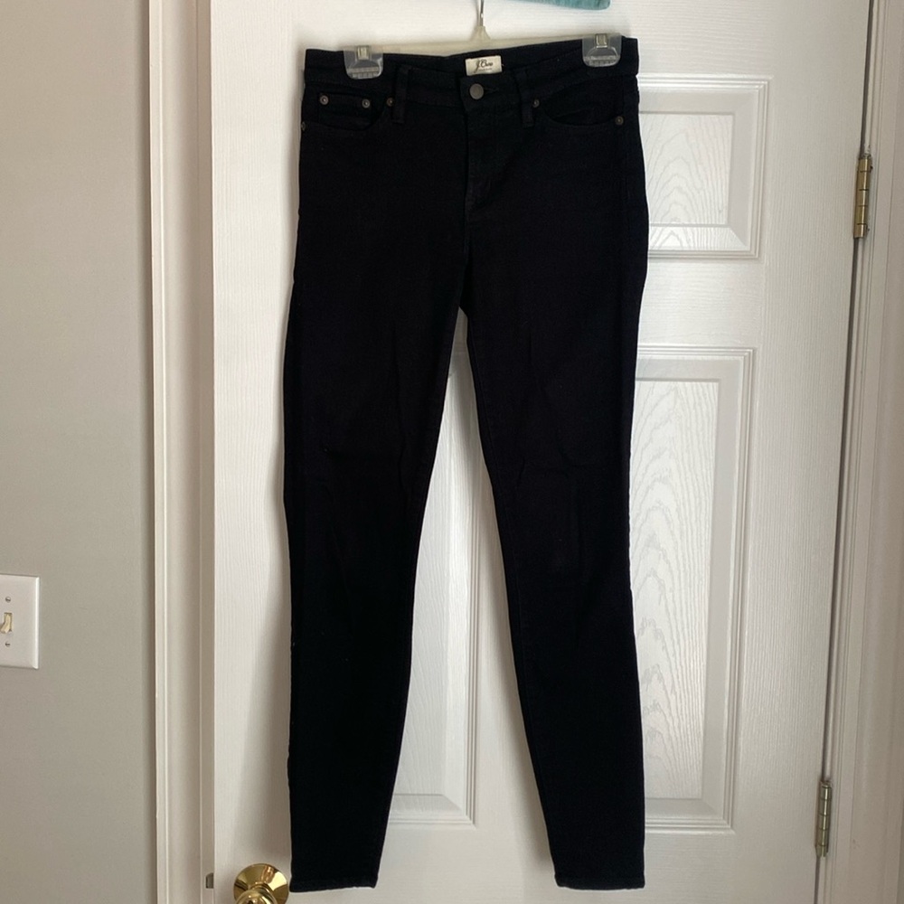 J Crew Toothpick Mid-rise Black Jeans